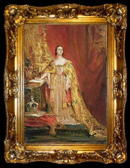 framed  George Hayter Queen Victoria taking the Coronation Oath, ta009-2